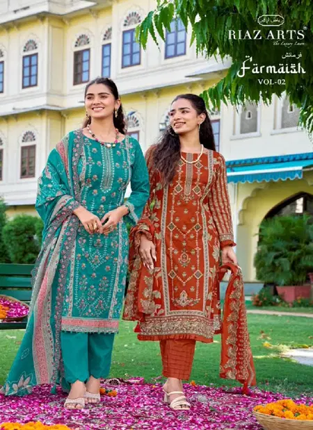 Farmaish Vol 2 By Riaz Arts Cambric Cotton Lawn Printed Dress Material